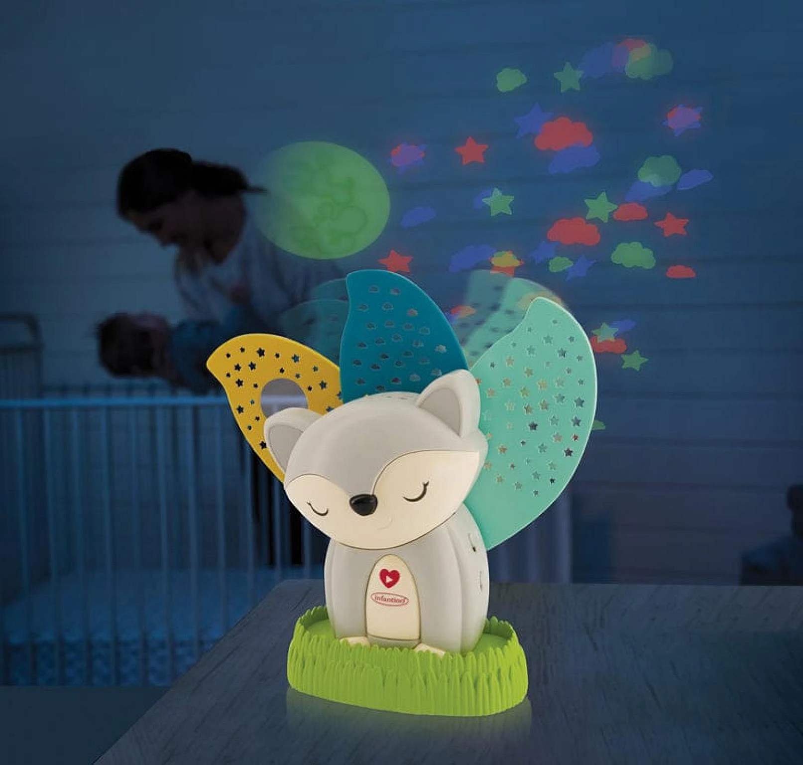 Infantino 2-in-1 Musical Soother & Night Light Projector